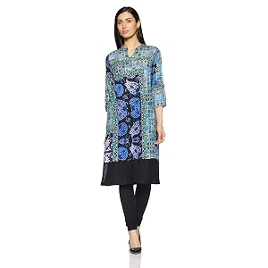 Rain and Rainbow Womens Straight Kurta