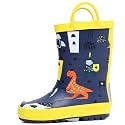RAINANGEL Toddler Rain Boots with Easy-On Handles, Waterproof Kids Rain Boots for Girls &amp; Boys, Fun Printed &amp; Colors Unisex-Child Outdoor Boots