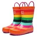 RAINANGEL Toddler Rain Boots with Easy-On Handles, Waterproof Kids Rain Boots for Girls &amp; Boys, Fun Printed &amp; Colors Unisex-Child Outdoor Boots