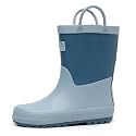 RAINANGEL Toddler Rain Boots with Easy-On Handles, Waterproof Kids Rain Boots for Girls &amp; Boys, Fun Printed &amp; Colors Unisex-Child Outdoor Boots