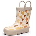 RAINANGEL Toddler Rain Boots with Easy-On Handles, Waterproof Kids Rain Boots for Girls &amp; Boys, Fun Printed &amp; Colors Unisex-Child Outdoor Boots