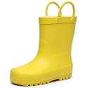 RAINANGEL Toddler Rain Boots with Easy-On Handles, Waterproof Kids Rain Boots for Girls &amp; Boys, Fun Printed &amp; Colors Unisex-Child Outdoor Boots