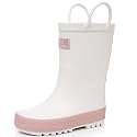 RAINANGEL Toddler Rain Boots with Easy-On Handles, Waterproof Kids Rain Boots for Girls &amp; Boys, Fun Printed &amp; Colors Unisex-Child Outdoor Boots