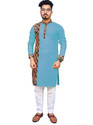 Rainbow Cloths Men Printed Straight Kurta
