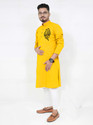 Rainbow Cloths Men Printed Straight Kurta