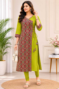 Rainbow Cloths Printed Pure Cotton Straight Kurta
