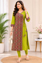 Rainbow Cloths Printed Pure Cotton Straight Kurta