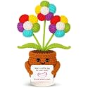 Hug Daisy – Handmade Crochet Support Flower, Colorful Knitted Plant with “Here’s a Hug” Card, Gift for Birthday, Graduation, Get Well, Holidays &amp; Encouragement