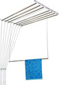RAINBOW DRYWELL Steel Ceiling Cloth Dryer Stand 8 Pipes 7 Feet Luxury Heavy Duty UV Protected Nylon Ropes Individual dropdown