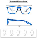 RAINBOW RETAIL Full Rim Square Blue Cut Computer Glass For Men & Women (43 mm)