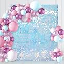 Rainbow Shimmer Wall Backdrop Glitter Backdrop 6ftx4ft Sequin Wall Backdrop for Birthday Decorations Anniversary Wedding Bachelorette Party Supplies