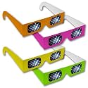 Rainbow Symphony Diffraction Grating Glasses – Assorted Neon Colors 1000 pc