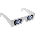 Rainbow Symphony Diffraction Grating Glasses Linear 13,500 Line/in. Double Axis White frame 50pc