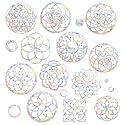 Rainbow Window Stickers, 18 Pcs Prism Window Cling for Windows