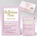 RainbowPana Feminine Wipes, 40 Count ON-THE-GO Individually Wrapped | Flushable Wipes, Travel Wipes for Women, | Aloe, Portulaca, Vitamin E | pH Balanced