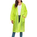 Raincoats for Women Men Reusable Portable Waterproof EVA Long Rain Ponchos with Hoods