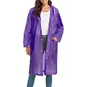 Raincoats for Women Men Reusable Portable Waterproof EVA Long Rain Ponchos with Hoods