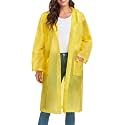 Raincoats for Women Men Reusable Portable Waterproof EVA Long Rain Ponchos with Hoods