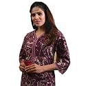 RAINDROP Womens Printed Cotton Straight Kurta for