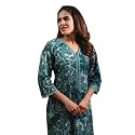 RAINDROP Womens Printed Cotton Straight Kurta for