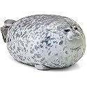 Rainlin Chubby Blob Seal Stuffed Cotton Plush Animal Toy Cute Ocean (A-Gray, Large(23.6 in))