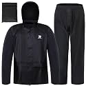 RainRider Rain Suits Safety Rain Jacket with Pants High Visibility Reflective Rain Gear