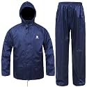 RainRider Rain Suits Safety Rain Jacket with Pants High Visibility Reflective Rain Gear