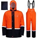 RainRider Waterproof Breathable Suits for Men - Durable Oxford Rain Jacket Coat With Pants