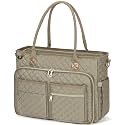 RAINSMORE Teacher Tote Bag 15.6 inch Laptop Bag for Women Work Bags Laptop Tote Nurse Bag Professional Computer Messenger with Insulated Pocket, Laptop Briefcase for Office, College,Camel