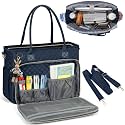 RAINSMORE Teacher Tote Bag 15.6 inch Laptop Bag for Women Work Bags Laptop Tote Nurse Bag Professional Computer Messenger with Insulated Pocket, Laptop Briefcase for Office, College, Dark Blue