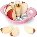 Rainspire Apple Cutter 8 Slices, 8 Blade Apple Slicer and Corer, Apple Corer Tool with Stainless Steel Blades, Super Sharp Fruit Cutter Fruit Slicer, Pink