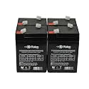 Raion Power RG0645T1 6V 4.5Ah Replacement Emergency Light SLA Battery for McPhilben/Daybright BL930007-4 Pack