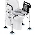 Raised Toilet Seat for Seniors with Adjustable Height&Width,400 lb