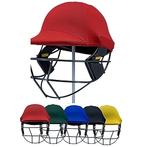 colored helmet skin cover cricket batting helmet clads outer skin covers for protection with lyca stretchable fabric suitable for large amp medium size red