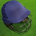 Colored Helmet Skin Cover, Cricket Batting Helmet Clads, Helmet Outer Skin Covers for Protection with Lyca Stretchable Fabric, Suitable for (Large & Medium Size) Navy Blue