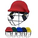 Colored Helmet Skin Cover, Cricket Batting Helmet Clads, Outer Skin Covers for Protection with Lyca Stretchable Fabric, Suitable for (Large &amp; Medium Size) Red