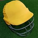 Colored Helmet Skin Cover, Cricket Batting Clads, Outer Skin Covers for Protection With Lyca Stretchable Fabric, Suitable for Large &amp; Medium Size, Yellow