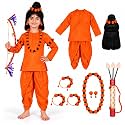 Raj Costume Kids Ram Sita &amp; Hanuman Ji Fancy Dress for Boys &amp; Girls | Traditional Mythological Outfits with Accessories for Ramleela, Dussehra, School Annual Day &amp; Cultural Events