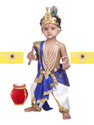 Raj Costumes Little Krishna Fancy Dress with Jewellery Kids Costume Wear