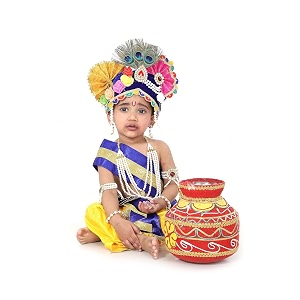 raj fancy dresses bal krishna costume for kids shri krishna outfit for baby boy amp girl janmashtami fancy dress set kanha bal gopal costume for school function