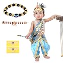 Raj Fancy Dresses Bal Krishna Costume for Kids, Shri Krishna Outfit for Baby Boy &amp; Girl, Janmashtami Fancy Dress Set, Kanha Bal Gopal Costume for School Function