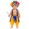 Raj Fancy Dresses Bal Krishna Costume for Kids, Shri Krishna Outfit for Baby Boy &amp; Girl, Janmashtami Fancy Dress Set, Kanha Bal Gopal Costume for School Function