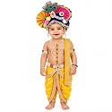 Raj Fancy Dresses Bal Krishna Costume for Kids, Shri Krishna Outfit for Baby Boy &amp; Girl, Janmashtami Fancy Dress Set, Kanha Bal Gopal Costume for School Function