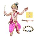Raj Fancy Dresses Bal Krishna Costume for Kids, Shri Krishna Outfit for Baby Boy &amp; Girl, Janmashtami Fancy Dress Set, Kanha Bal Gopal Costume for School Function