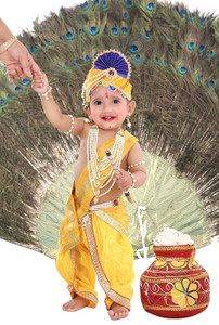 raj fancy dresses krishna dress for kids baby krishna dress for janmashtami costume girl  boy kids costume wear