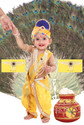 Raj Fancy Dresses Little Krishna Fancy Dress Costume with Jewellery Kids Costume Wear