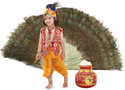 Raj Fancy Dresses Radha and krishna Dress for Kids with Jewellery Accessories for baby Boy & Girls Kids Costume Wear