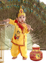 Raj Fancy Dresses Radha and krishna Dress for Kids with Jewellery Accessories for baby Boy & Girls Kids Costume Wear
