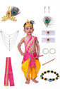 Raj Fancy Dresses Krishna Dress for Kids | Janmashtami Costume with Jewellery Kids Costume Wear