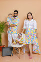RAJA AND RAYA Printed Family Dress Twinning Set